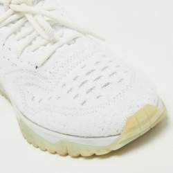 Louis Vuitton White Knit Fabric V.N.R Sneakers Size 41
