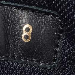 Louis Vuitton Black/Blue Leather and Mesh Low Top Sneakers Size 42