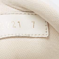 Pre Owned Louis Vuitton White/Blue Leather LV Trainer Sneakers Size 41