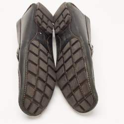 Pre Owned Louis Vuitton Black Leather Monte Carlo Loafers Size 44.5