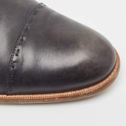 Louis Vuitton Black Leather Oxford Loafers Size 44
