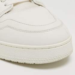 Louis Vuitton White Leather and Fabric LV Trainer Sneakers Size 41