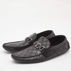 Louis Vuitton Black Leather Hockenheim Loafers Size 43