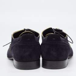 Louis Vuitton Navy Blue Suede Lace Up Oxford Size 43.5