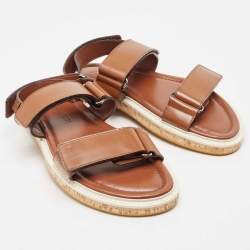 Louis Vuitton Brown Leather Sandals Size 42.5
