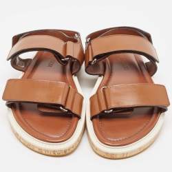 Louis Vuitton Brown Leather Sandals Size 42.5