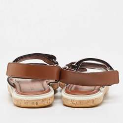 Louis Vuitton Brown Leather Sandals Size 42.5