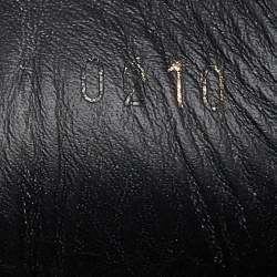 Pre Owned Louis Vuitton Black/Grey Leather and Monogram Canvas Match Up Sneakers Size 43