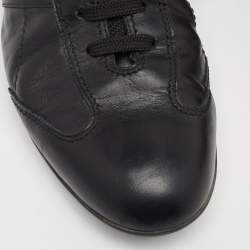 Louis Vuitton Black Leather Low Top Sneakers Size 43