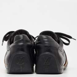Louis Vuitton Black Leather Low Top Sneakers Size 43