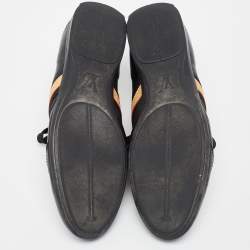 Louis Vuitton Black Leather Low Top Sneakers Size 43