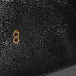 Louis Vuitton Black Leather Thong Flat Slides Size 42