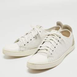 Louis Vuitton White Monogram Embossed Leather Punchy Low Top Sneakers Size 40