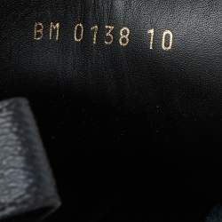 Pre Owned Louis Vuitton Black Leather LV Print Ice Ankle Boots Size 44