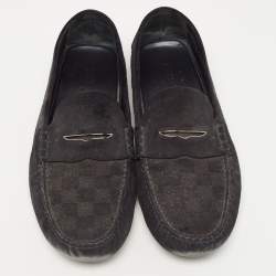 Louis Vuitton Black Suede  Monte Carlo Loafers Size 43.5