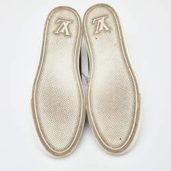 Louis Vuitton White/Brown Leather and Monogram Canvas Stellar Low Top Sneakers Size 41