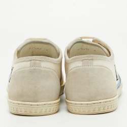 Louis Vuitton Grey/Blue Canvas and Suede Trainers Sneakers Size 42.5