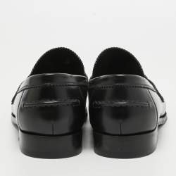 مملوكة مسبقًا Louis Vuitton Black Leather Hockenheim Loafers Size 44