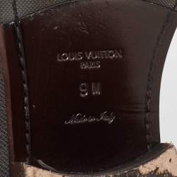 Pre Owned Louis Vuitton Black Leather Major Loafers Size 43