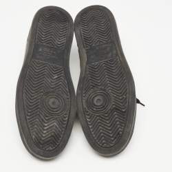 Pre Owned Louis Vuitton Black Leather Rivoli Sneakers Size 44