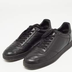 Louis Vuitton Black Leather Rivoli Sneakers Size 44