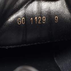 Pre Owned Louis Vuitton Black/Grey Leather and Mesh Run Away Sneakers Size 43