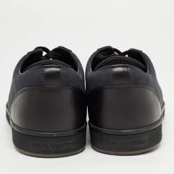 مملوكة مسبقًا Louis Vuitton Black Damier Graphite Canvas and Leather Offshore Low Top Sneakers Size 42.5