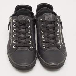 مملوكة مسبقًا Louis Vuitton Black Damier Ebene Nylon and Leather Sneakers Size 43