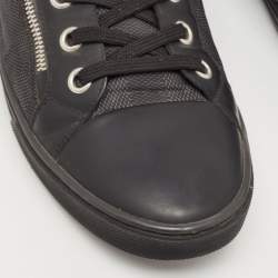 مملوكة مسبقًا Louis Vuitton Black Damier Ebene Nylon and Leather Sneakers Size 43