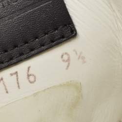 Pre Owned Louis Vuitton Black Mesh and Leather Damier Fastlane Sneakers Size 43.5