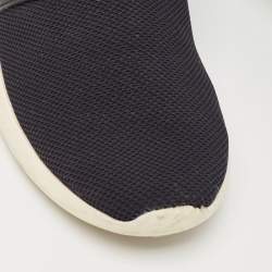 Pre Owned Louis Vuitton Black Mesh and Leather Damier Fastlane Sneakers Size 43.5