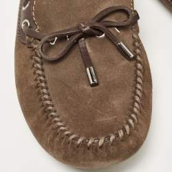 مملوكة مسبقًا Louis Vuitton Brown Suede and Leather Arizona Loafers Size 43