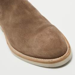 Louis Vuitton Brown Suede LV Flex Chelsea Boots Size 44