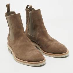 Louis Vuitton Brown Suede LV Flex Chelsea Boots Size 44