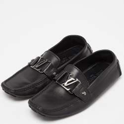 Louis Vuitton Black Leather Monte Carlo Loafers Size 40
