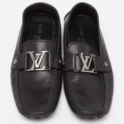Louis Vuitton Black Leather Monte Carlo Loafers Size 40