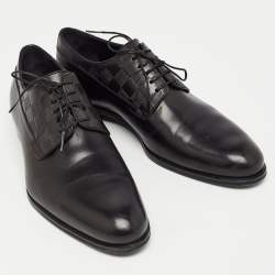 مملوكة مسبقًا Louis Vuitton Black Leather Lace Up Derby Size 41