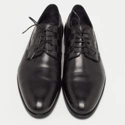 مملوكة مسبقًا Louis Vuitton Black Leather Lace Up Derby Size 41