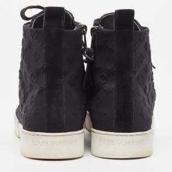 Louis Vuitton Black Monogram Neoprene and Suede Stellar High Top Sneakers Size  38