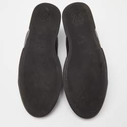 Louis Vuitton Black Leather and Monogram Coated Canvas Match Up Sneakers Size 42
