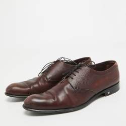 Louis Vuitton Burgundy Epi Leather and Leather Lace Up Derby Size 45