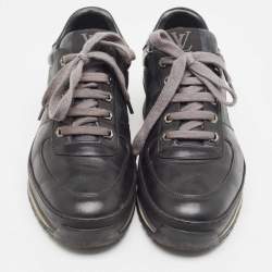 Louis Vuitton Black/Grey Damier Graphite Canvas & Leather Harlem Low-Top Sneakers Size 41.5