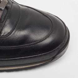 Louis Vuitton Black/Grey Damier Graphite Canvas & Leather Harlem Low-Top Sneakers Size 41.5
