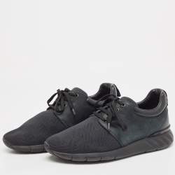 Louis Vuitton Green/Black Nylon and  Leather Fastlane Sneakers Size 41.5 