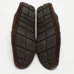 Louis Vuitton Brown Suede Monte Carlo Loafers Size 43