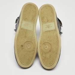 مملوكة مسبقًا Louis Vuitton Black Leather Rivoli Rainbow Sneakers Size 44