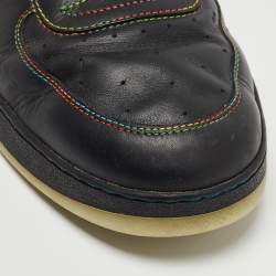 مملوكة مسبقًا Louis Vuitton Black Leather Rivoli Rainbow Sneakers Size 44