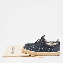 Louis Vuitton Navy Blue Canvas and Rubber Espadrilles Size 43