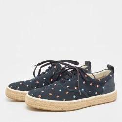 Louis Vuitton Navy Blue Canvas and Rubber Espadrilles Size 43