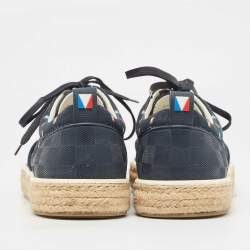 Louis Vuitton Navy Blue Canvas and Rubber Espadrilles Size 43